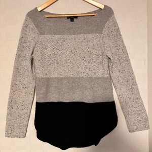 Cashmere Sweater Women’s Large Gray Colorblock Charter Club